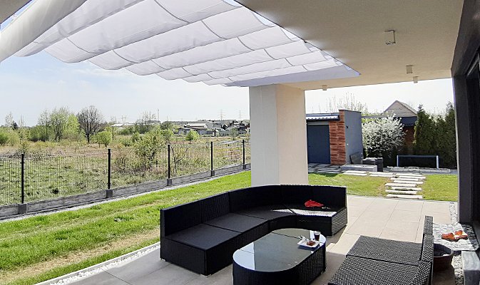 Römisches Rollo für die Terrasse
